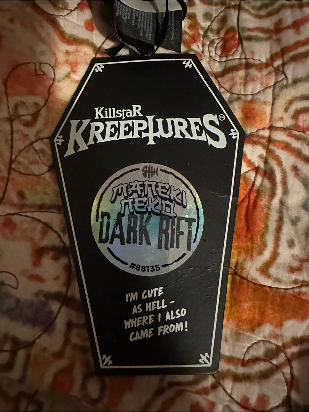 Killstar Kreeptures Black Skeleton Cat Plush - Decorative Pet Toy
